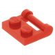 LEGO lapos elem 1x2 zárt végű fogantyúval, piros (48336)